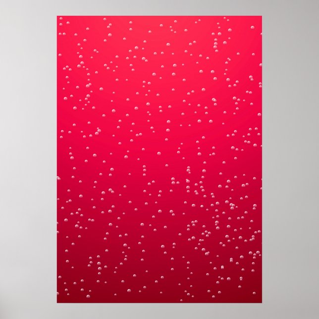 Cherry Soda mit winzigen Bläschen Hintergrundkunst Poster (Vorne)
