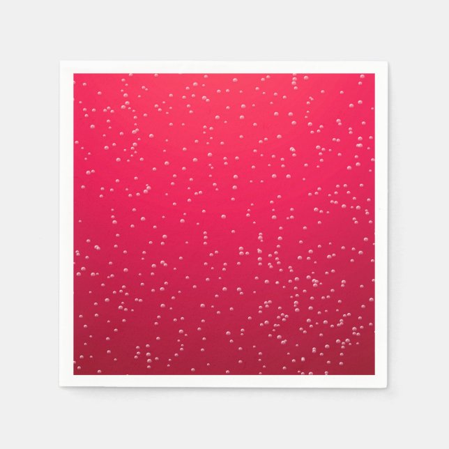 Cherry Soda mit winzigen Bläschen Hintergrundkunst Serviette (Vorderseite)