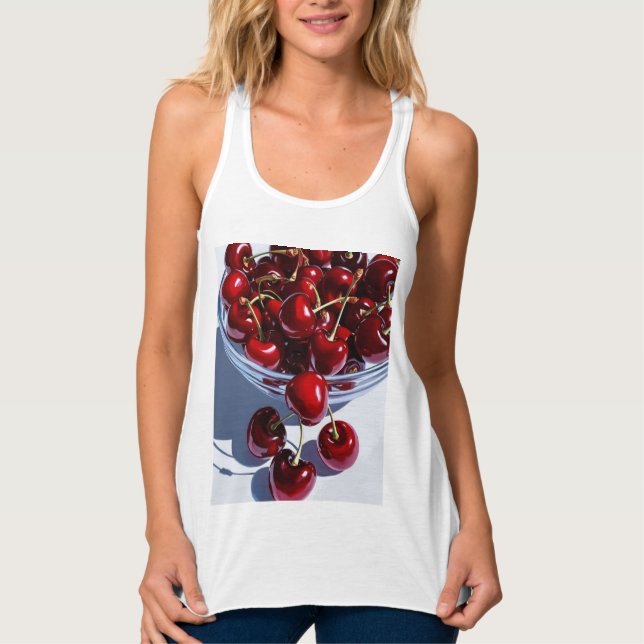 Cherry Spirit - frischer, lustiger und weiblicher  Tank Top (Vorderseite)