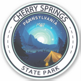 Cherry Springs Staat Park Pennsylvania Abzeichen Aufkleber