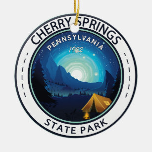 Cherry Springs Staat Park Pennsylvania Abzeichen Keramik Ornament