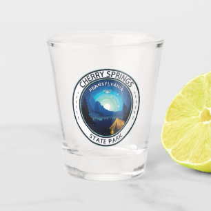 Cherry Springs Staat Park Pennsylvania Abzeichen Schnapsglas