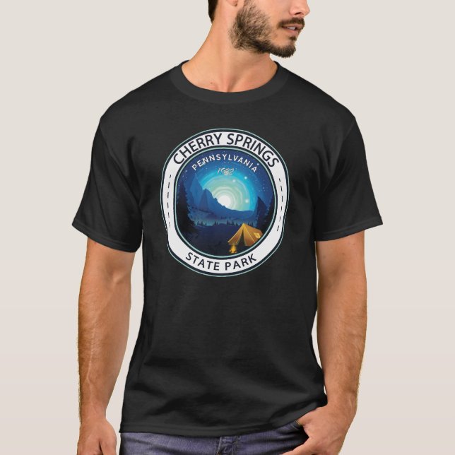 Cherry Springs Staat Park Pennsylvania Abzeichen T-Shirt (Vorderseite)