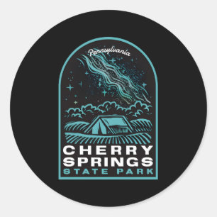 Cherry Springs Staat Park Pennsylvania Stars Runder Aufkleber