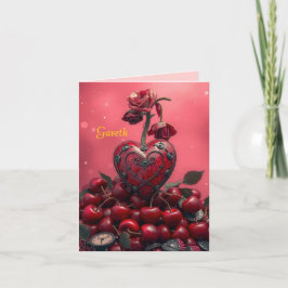 Cherry Steampunk Valentine Feiertagskarte