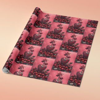 Cherry Steampunk Valentine Geschenkpapier