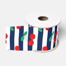 Cherry Stripe Muster - Retro Fruit Gift & Decke