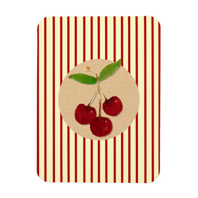 Cherry Stripe Premium Flexi Magnet (Vertikal)