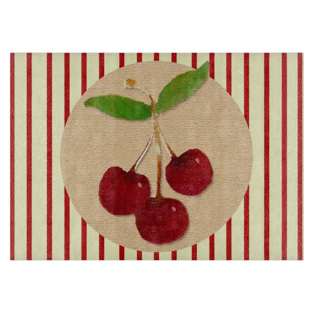 Cherry Stripe Schneidebrett (Vorderseite)