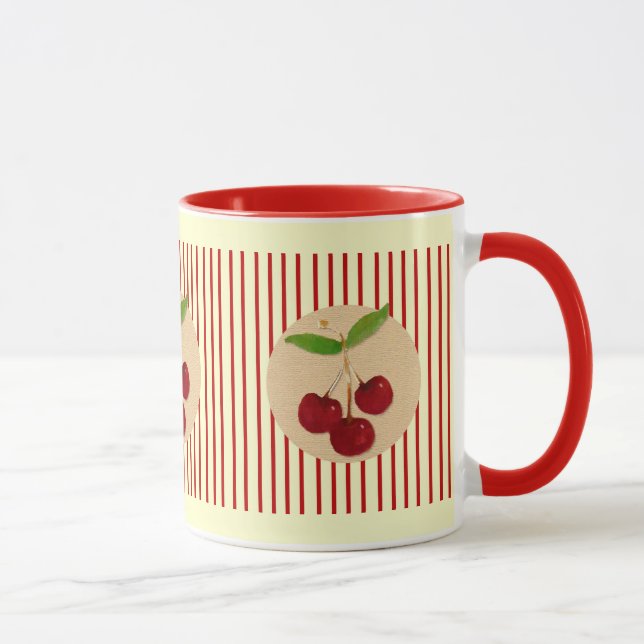 Cherry Stripe Tasse (Rechts)