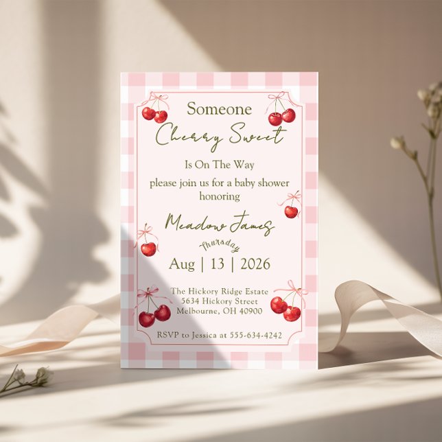 Cherry Sweet - Baby Shower Invitation Einladung (Von Creator hochgeladen)