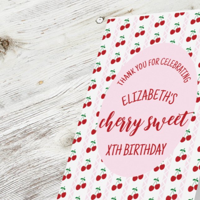 Cherry Sweet Birthday Dankeskarte (Von Creator hochgeladen)