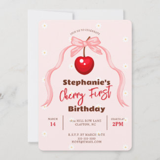 Cherry Sweet Birthday Einladung