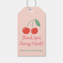 Cherry Sweet Birthday Favor Tag Geschenktasten Geschenkanhänger