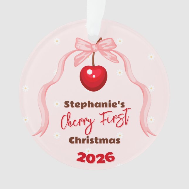 Cherry Sweet Birthday Ornament (Vorderseite)