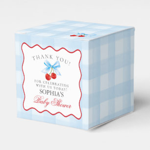 Cherry Sweet Blue Coquette Baby Dusche Dosen Geschenkschachtel
