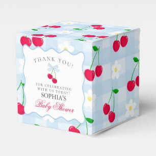 Cherry Sweet Blue Coquette Baby Dusche Dosen Geschenkschachtel