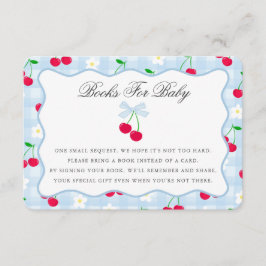 Cherry Sweet Blue Coquette Books for Baby Card Begleitkarte