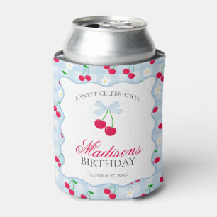 Cherry Sweet Blue Coquette Bow Birthday Fevor Dosenkühler
