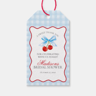 Cherry Sweet Blue Coquette Bow Brautparty Bevorzug Geschenkanhänger