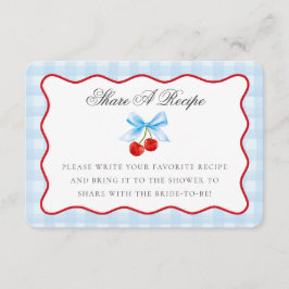 Cherry Sweet Blue Coquette Bow Teilen Sie eine Rez Begleitkarte