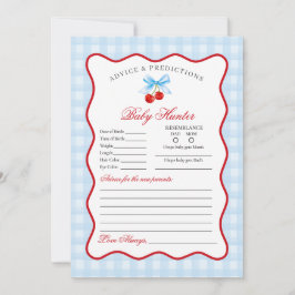 Cherry Sweet Blue Coquette Ratschlag für die Babyk Einladung