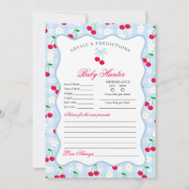 Cherry Sweet Blue Coquette Ratschlag für die Babyk Einladung