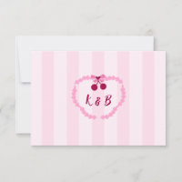 Cherry Sweet Pink Brautparty Monogram