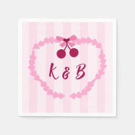 Cherry Sweet Pink Brautparty Napkins Serviette