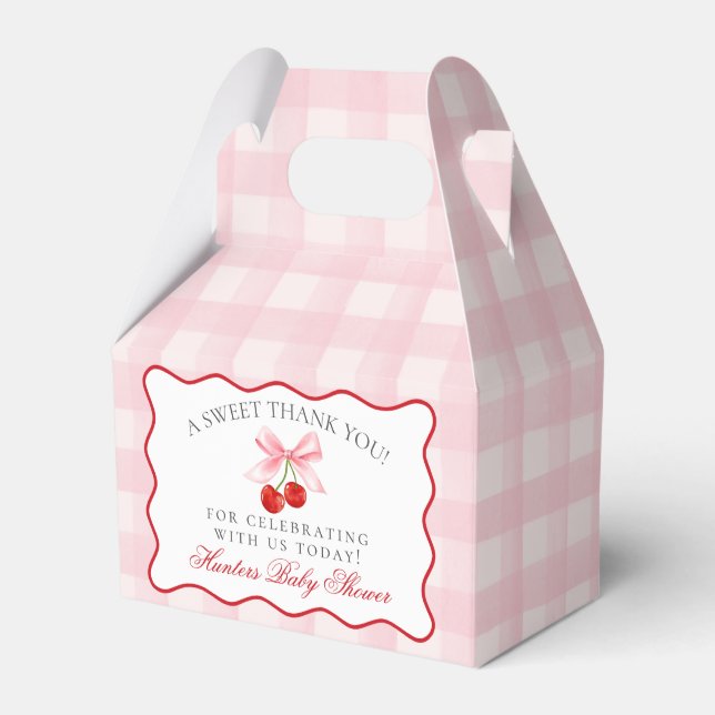 Cherry Sweet Pink Coquette Baby Showbox Geschenkschachtel (Vorderseite)