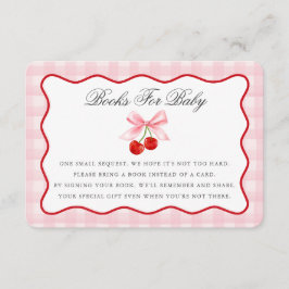 Cherry Sweet Pink Coquette Books for Baby Card Begleitkarte