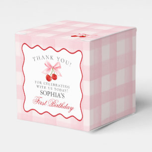 Cherry Sweet Pink Coquette Bow Birthday Gevor Box Geschenkschachtel