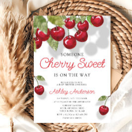 Cherry Sweet Theme Baby Dusche Einladung
