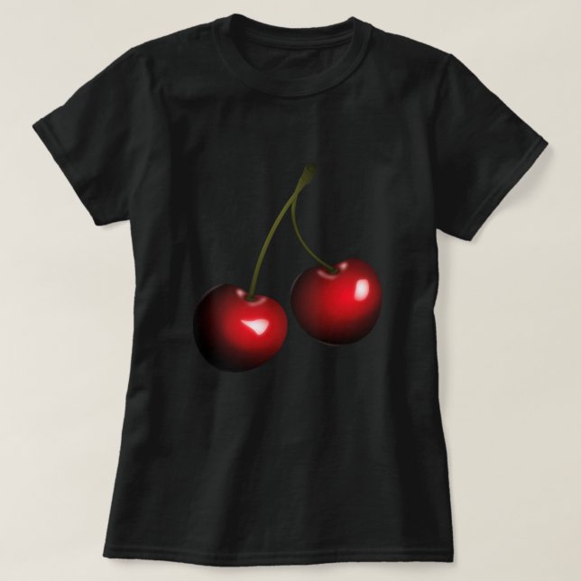 Cherry T - Shirt Frucht Funny Design - Farbe auswä (Design vorne)
