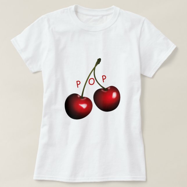 Cherry T - Shirt Funny - Pop Me - Benutzerdefinier (Design vorne)