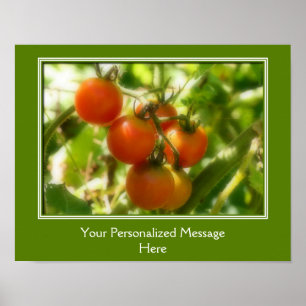 Cherry Tomaten auf dem Weinberg Personalisiert Poster