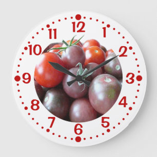 Cherry Tomaten Custom Kitchlock mit Minuten Große Wanduhr