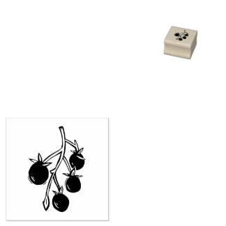 Cherry Tomaten Pflanze Gartenbau Rustikale Lino-Sc Gummistempel