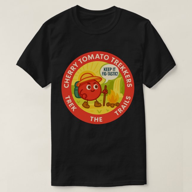 Cherry Tomato Trekkers Trek The Trails T-Shirt (Design vorne)