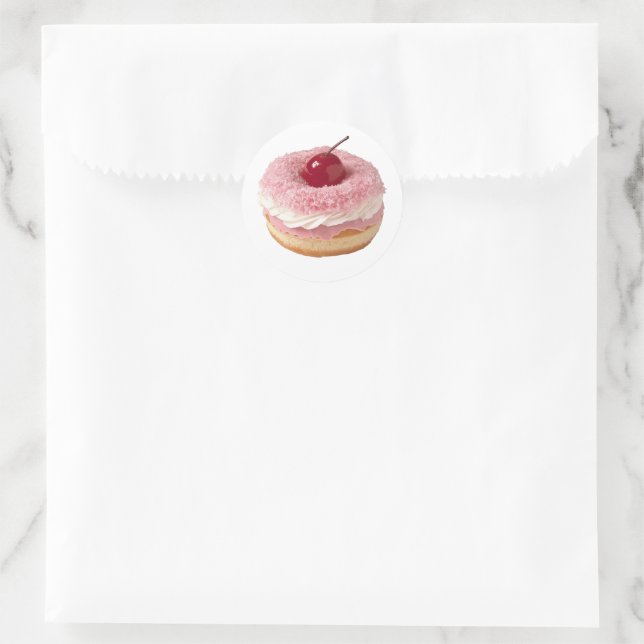 Cherry-Topped Coconut Runder Aufkleber (Tasche)
