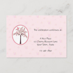 Cherry Tree Pink Empfang Card Begleitkarte
