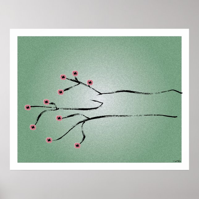 Cherry Tree Print Poster (Vorne)