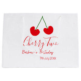 Cherry two 2nd birthday red cherry kids simple  große geschenktüte