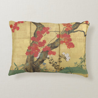 Cherry und Maple Trees-Hōitsu-Bildschirm Dekokissen
