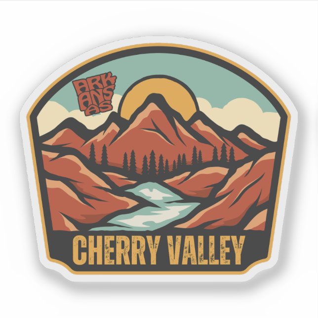 Cherry Valley, Arkansas Aufkleber (Vorderseite)