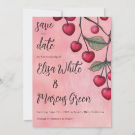 Cherry Vibes Custom Wedding Verlobung Save The Date