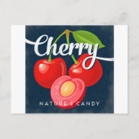 Cherry Vintag Fruchtetikett Retro