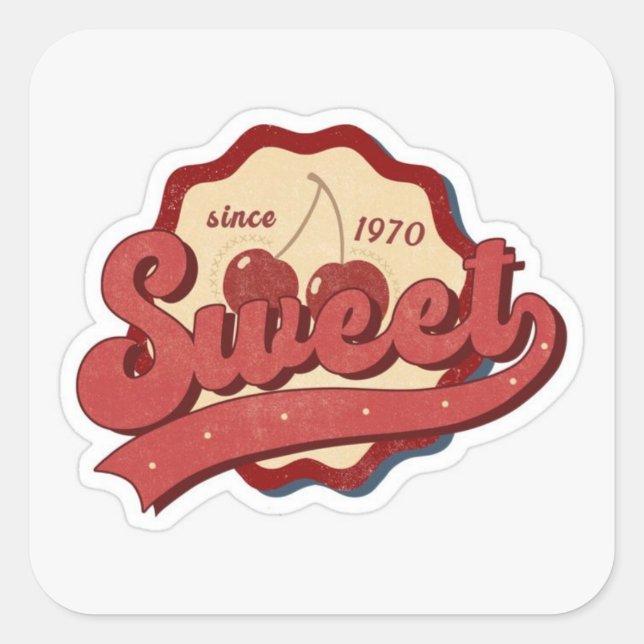 🍒 Cherry Vintag Sticker (Vorderseite)