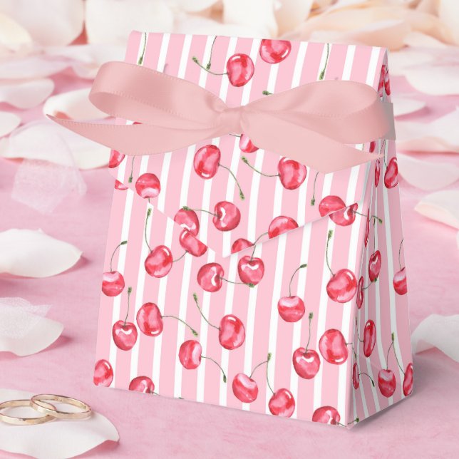 Cherry Watercolor-Muster Geschenkschachtel (Hochzeit)