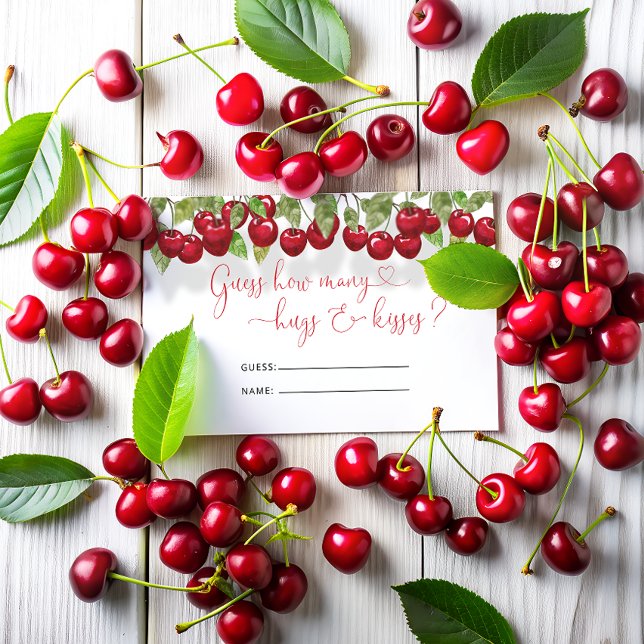 Cherry Wie viele Hugs & Kisses Bridal Game Begleitkarte (Von Creator hochgeladen)